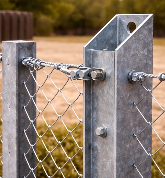 Gaziantep’te özellikle geniş arazilerde yapılan çit uygulamalarında en çok kullanılan direk türlerinden biri köşebent çit direği sistemleridir. Hem ekonomik olması hem de sağlam yapısı sayesinde yıllardır sahada kendini kanıtlamış bir çözümdür.